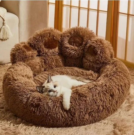 🐾อุ้งเท้าหมี ที่นอนสัตว์เลี้ยง น่ารัก ขนฟูนุ่มมาก สบาย ที่นอนแมว เตียงสุนัข เบาะสัตว์เลี้ยง