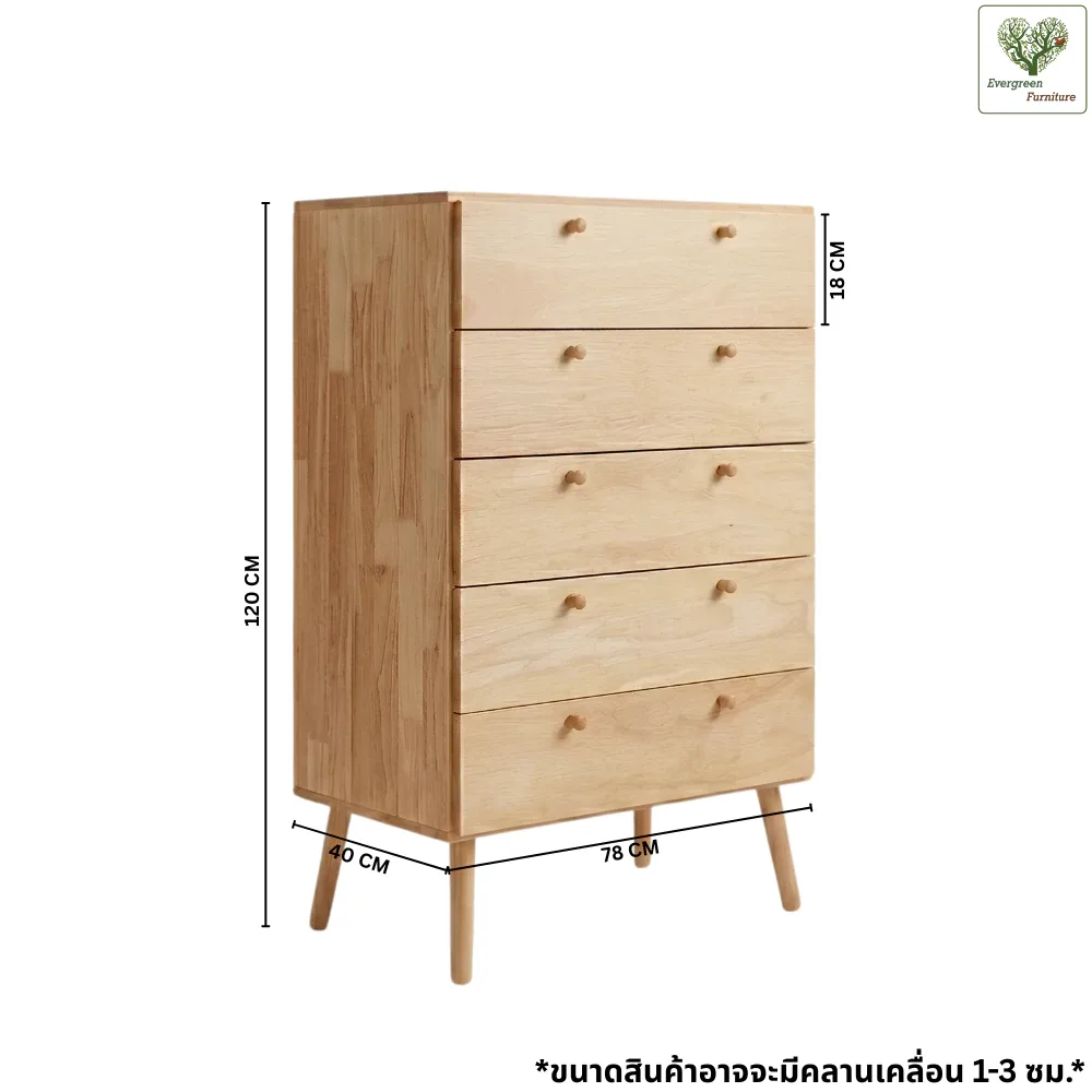 Furniture ตู้อเนกประสงค์ OGEL Olus 1084 5D ทำจากไม้ยางพารา มี 2 สีให้เลือก